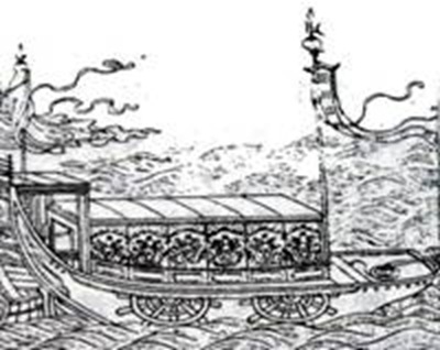 世界最早的车轮船-桨轮船
