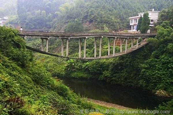 中国最特别的一座桥，湖南洞口淘金桥外观独特而且更省材料