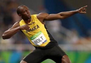 世界上跑得最快的人，尤塞恩·博尔特(平均速度10.4米/秒)