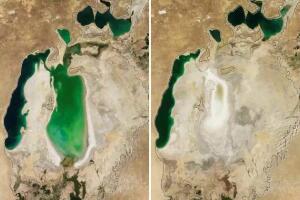 即将消失的世界第四大湖，咸海(预计2020年会完全干涸)