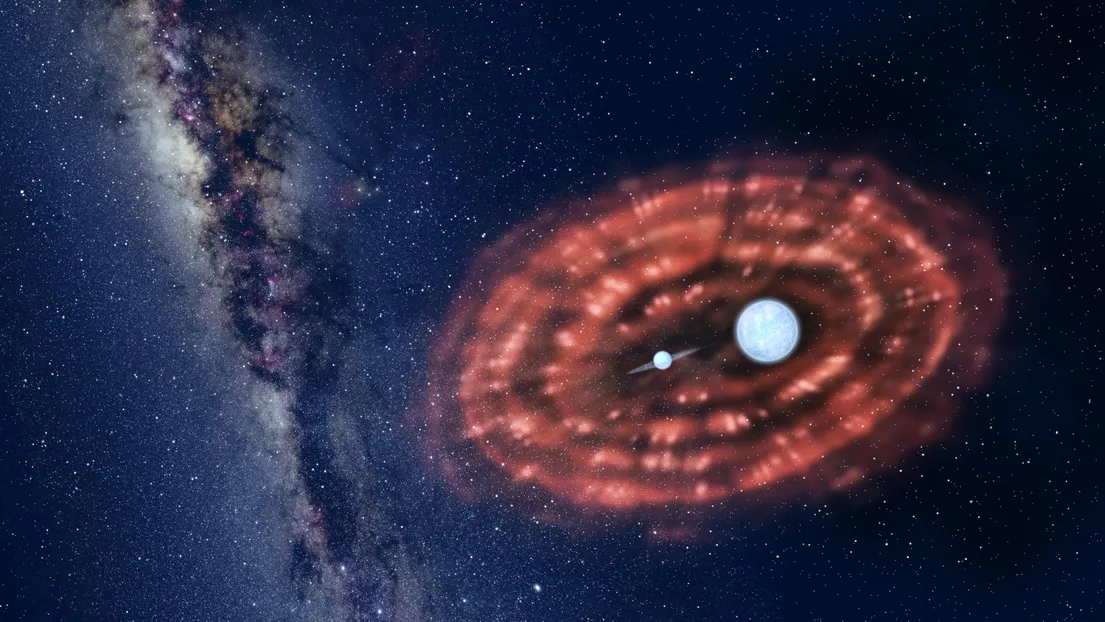 天文学家发现双星系统以45万英里 小时的速度喷射出共有包层