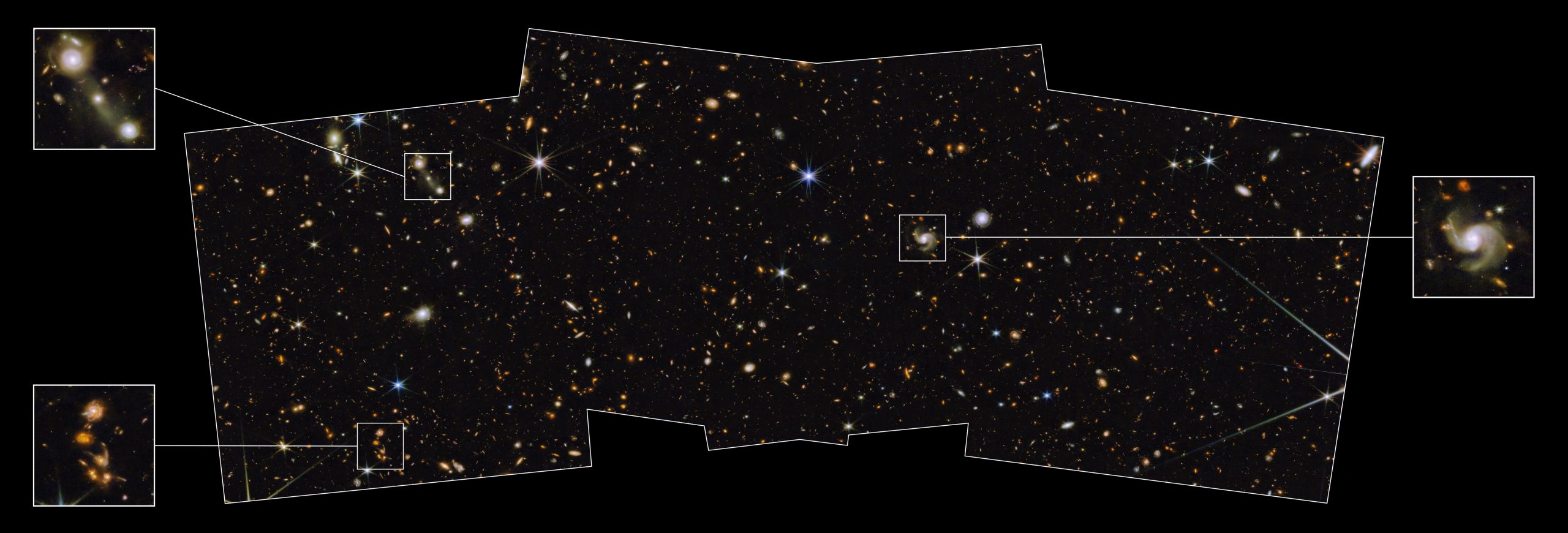 詹姆斯·韦伯太空望远镜揭开了遥远星系的精致面纱