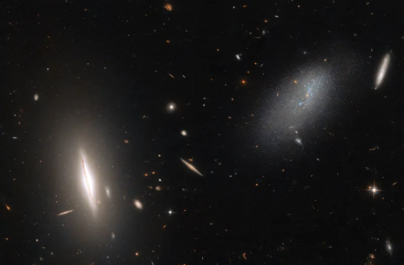 哈勃太空望远镜展示银河系的邻居 英仙座LEDA 48062星系