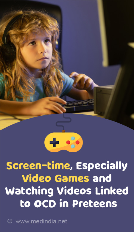 研究发现长时间看视频和玩电子游戏会增加儿童患强迫症的风险